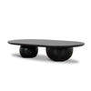 Monli 1.3m Elm Coffee Table - Full Black