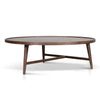 Brenda 1.1m Wooden Round Coffee Table - Walnut