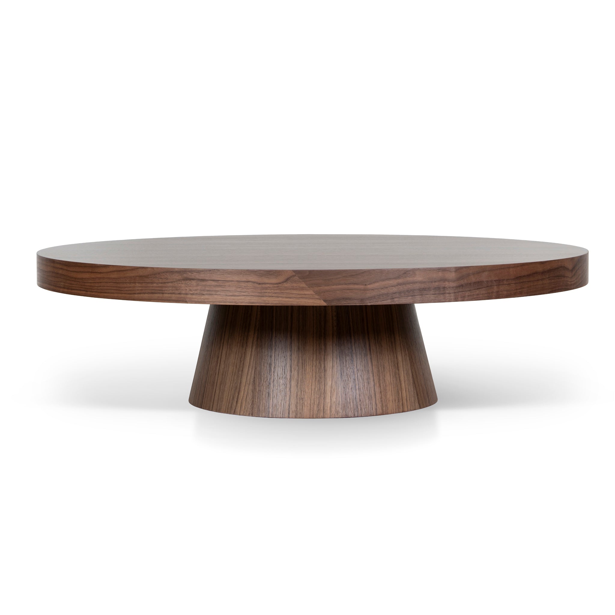 Erna 1.1m Round Coffee Table - Walnut