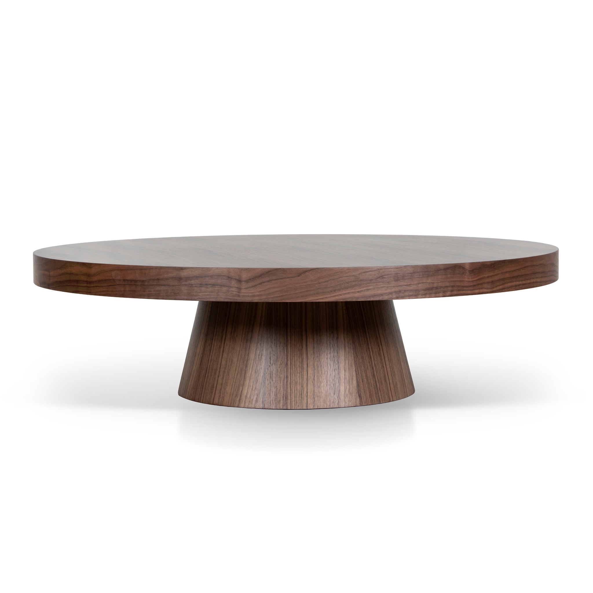 Erna 1.1m Round Coffee Table - Walnut
