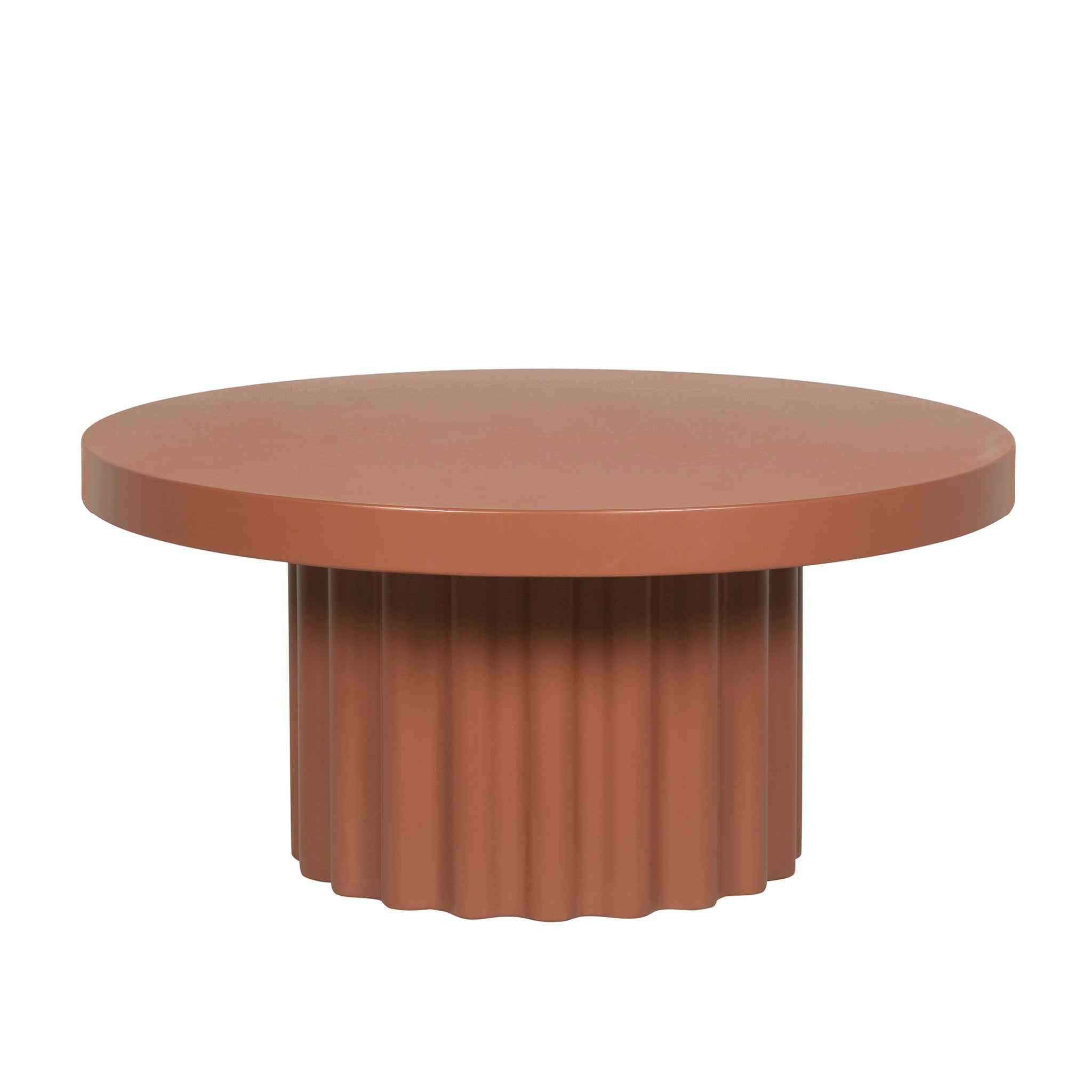 Sovana 90cm Concrete Coffee Table - Terracotta