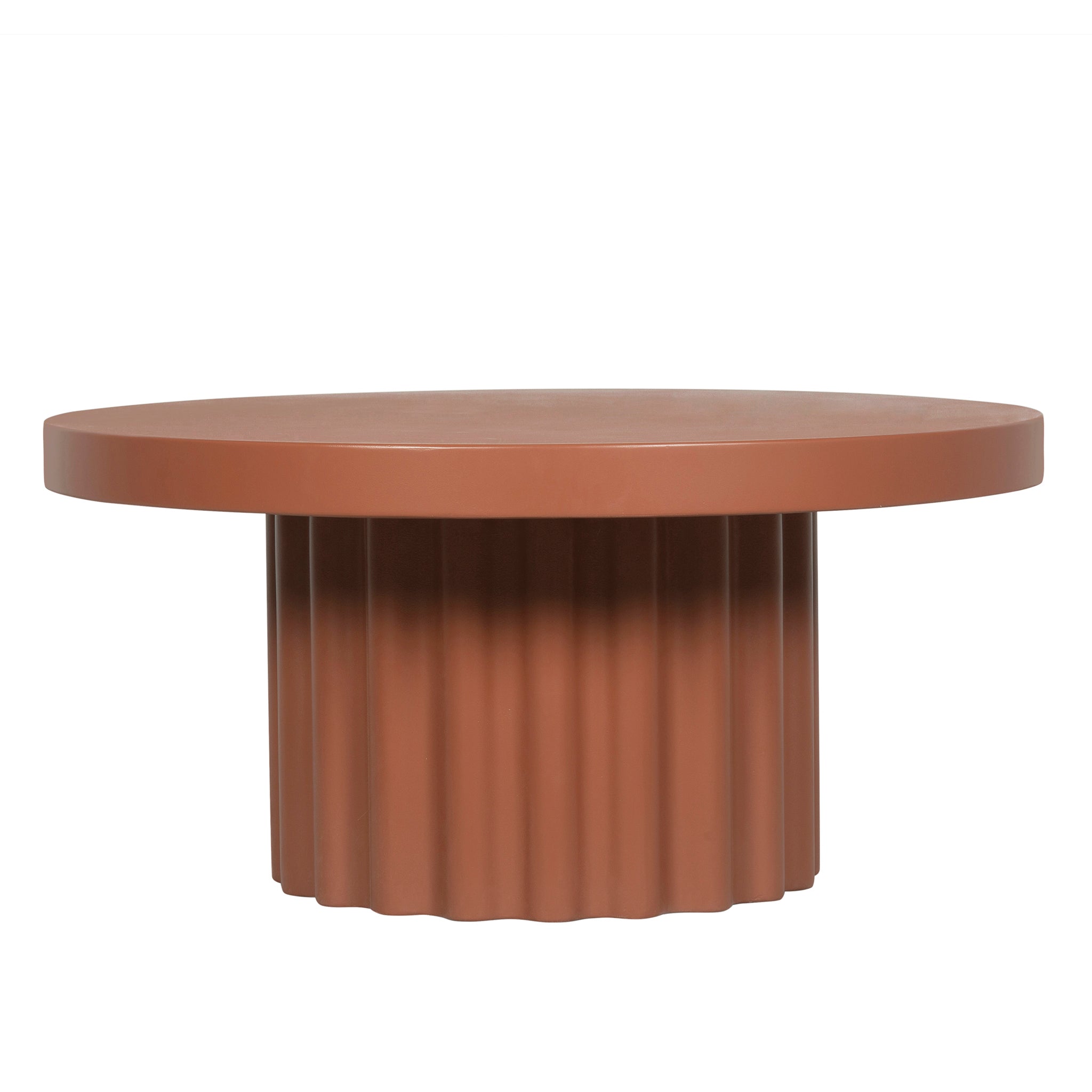 Sovana 90cm Concrete Coffee Table - Terracotta
