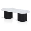 Elino 1.3m Marble Coffee Table - Black