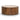 Avanti 89cm Travertine Top Round Coffee Table - Walnut