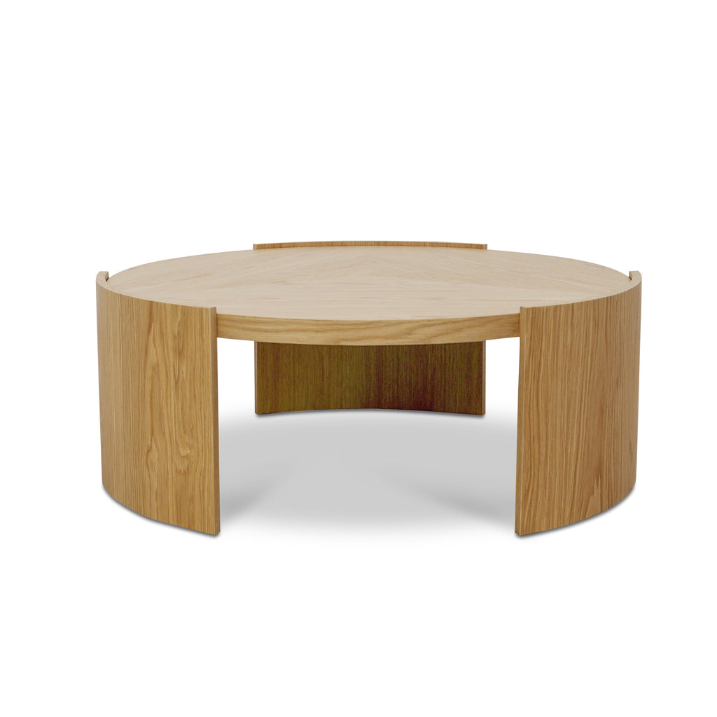 Tamera 100cm Wooden Round Coffee Table - Natural