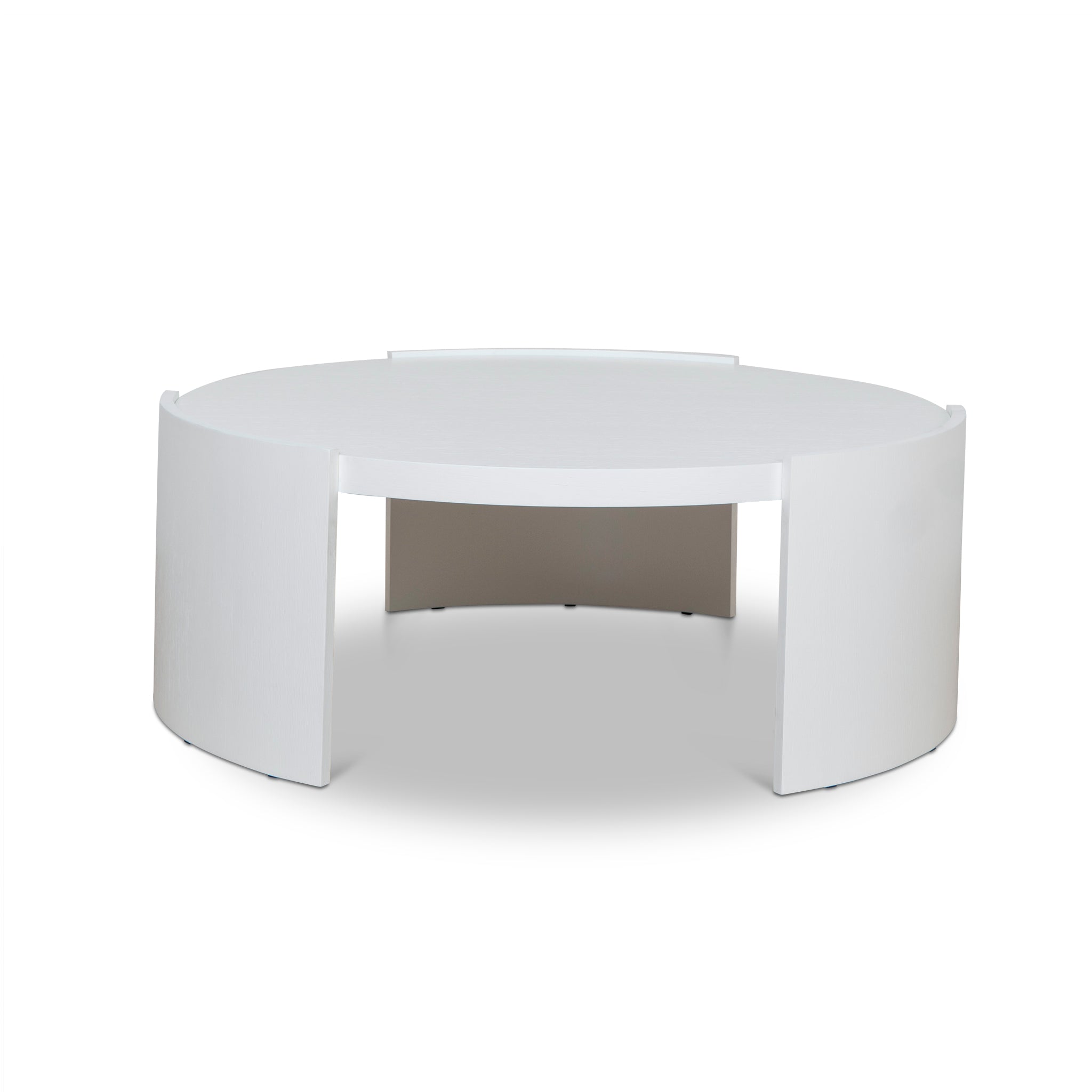 Tamera 100cm Wooden Round Coffee Table - White