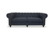 Chanah 3 Seater Sofa - Black Fabric