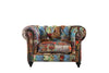 Chanah Armchair - Digital Print Patchwork Velvet