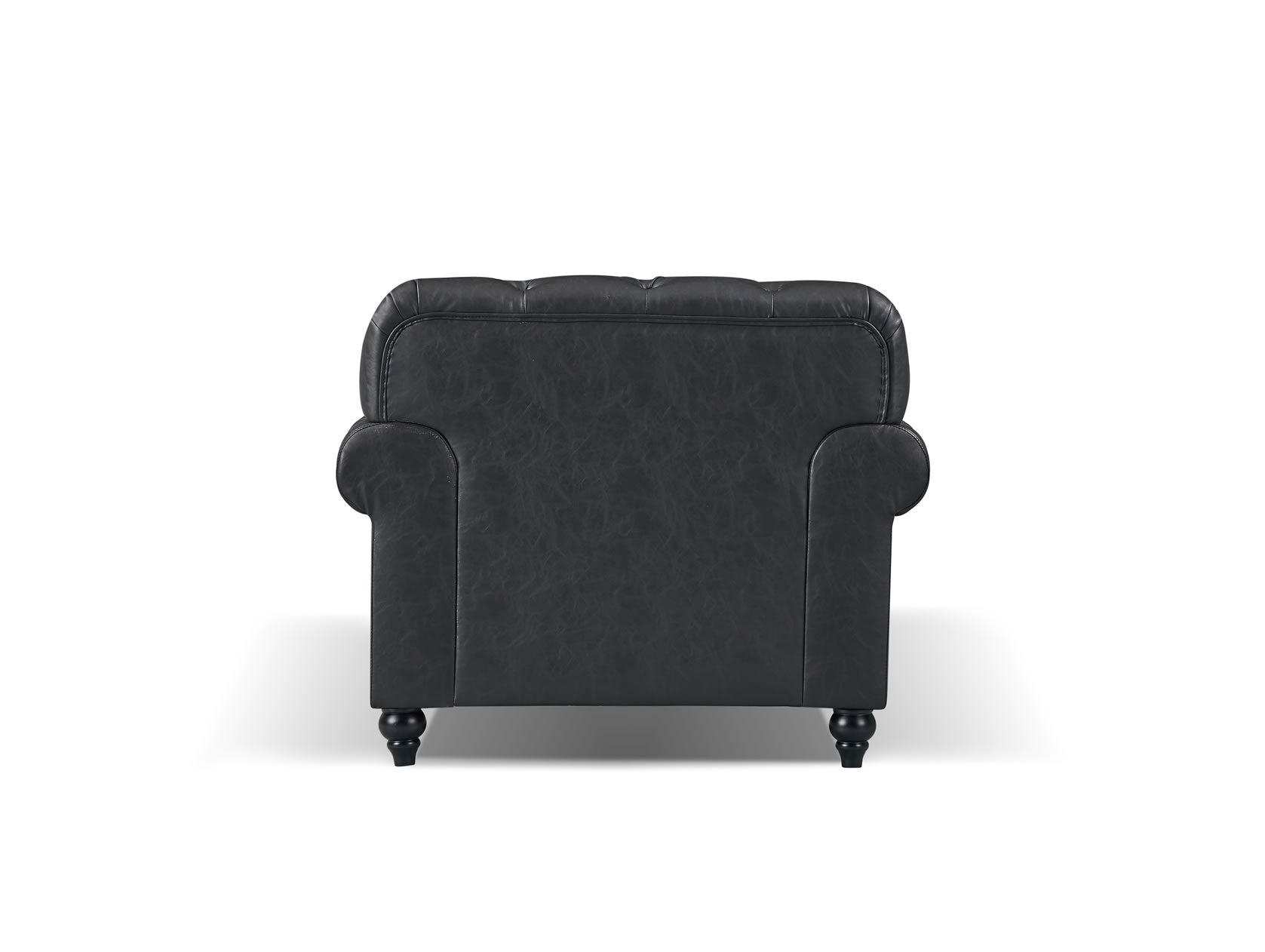 Balas Armchair - Black Faux Leather
