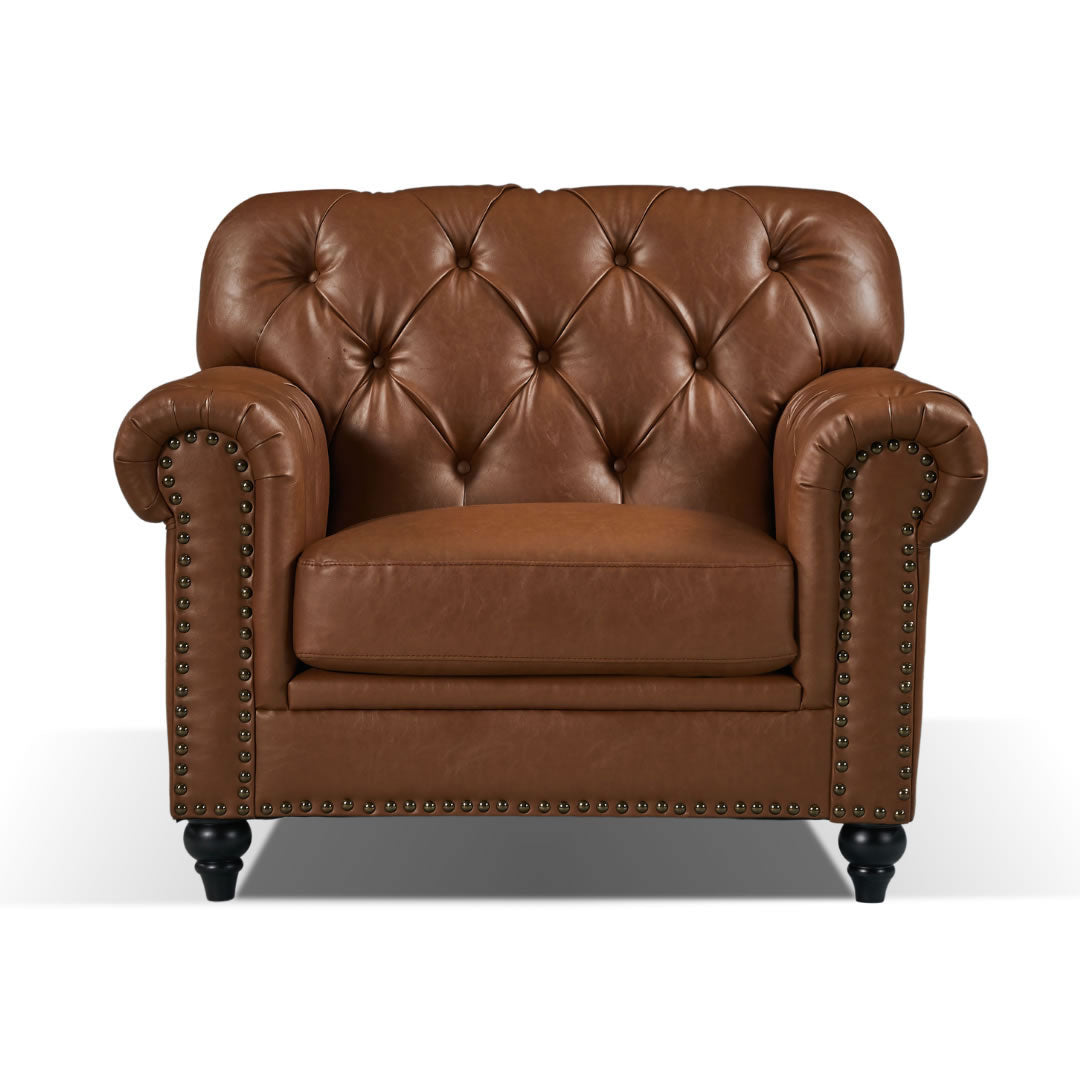 Barclay Armchair - Tan Faux Leather