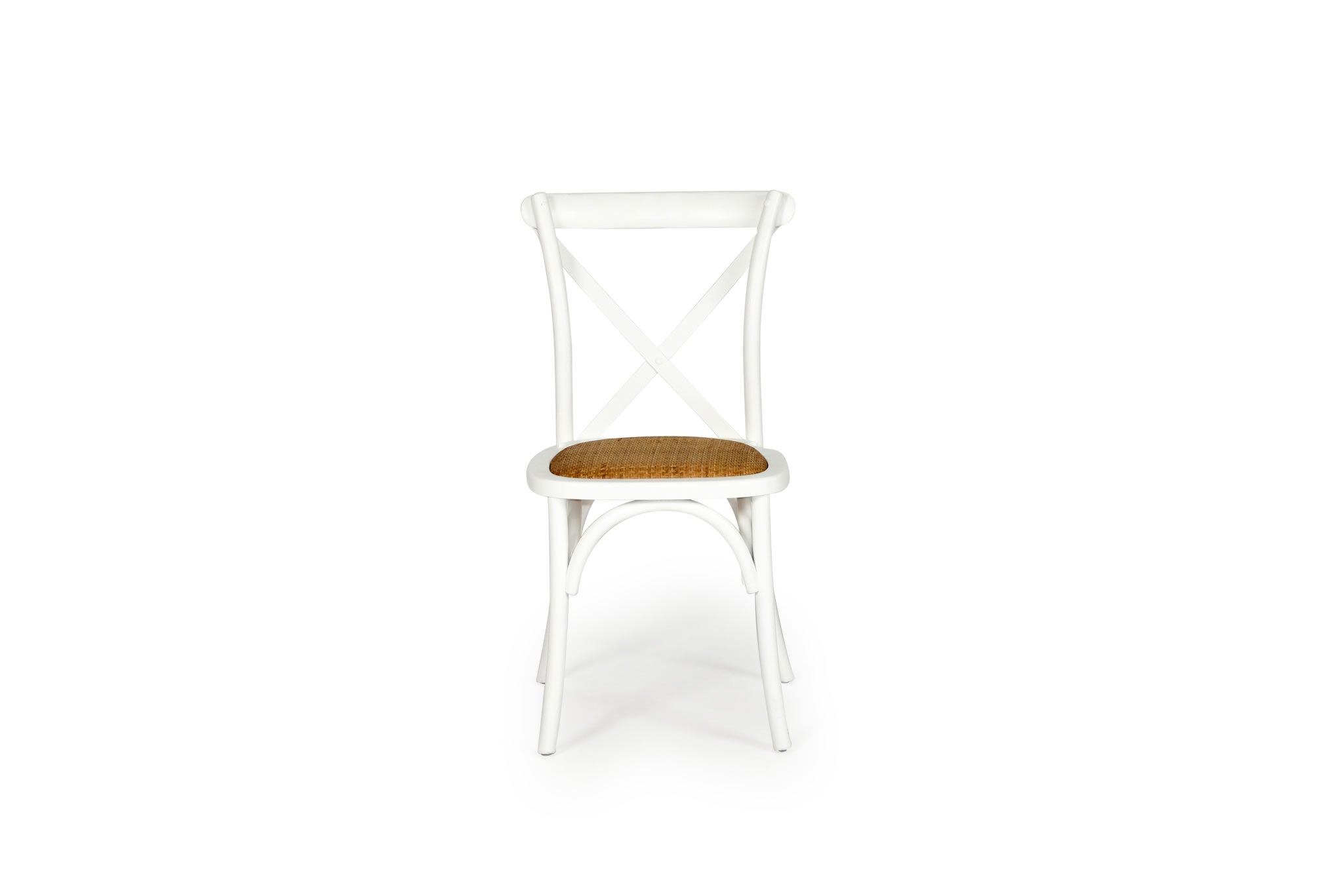 Cross Back Dining Chair - White