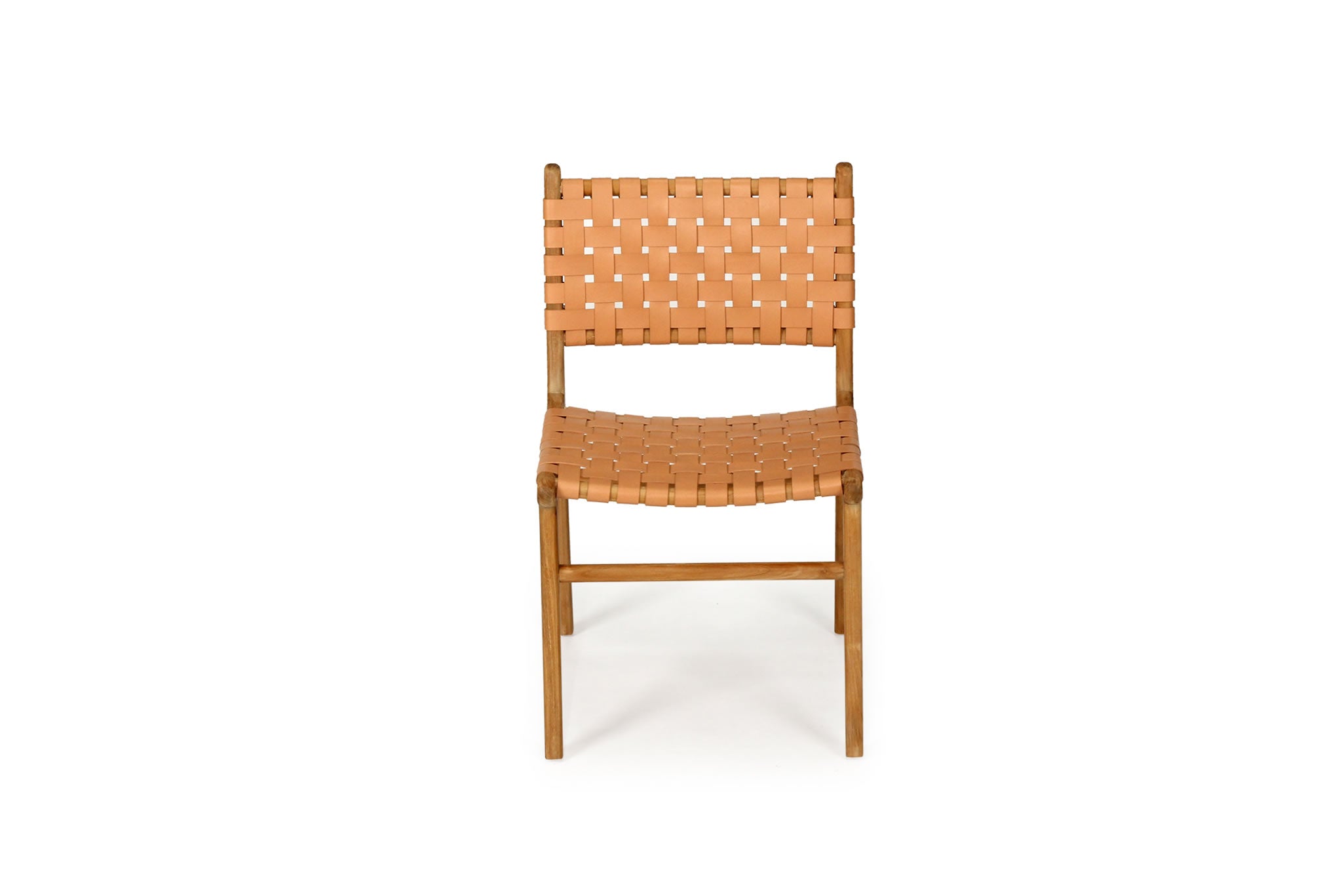 Pasadena Woven Leather Side Chair - Natural