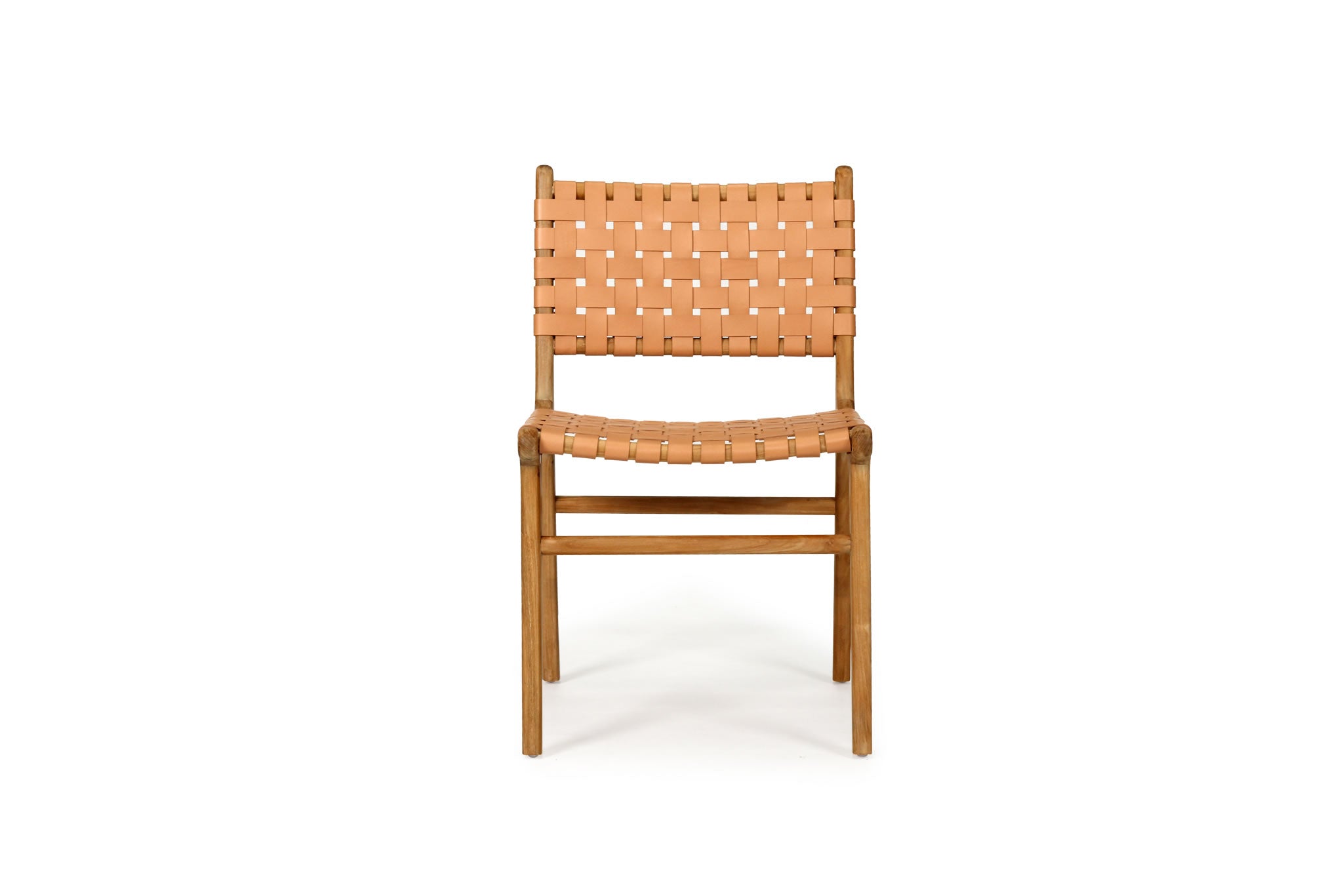 Pasadena Woven Leather Side Chair - Natural