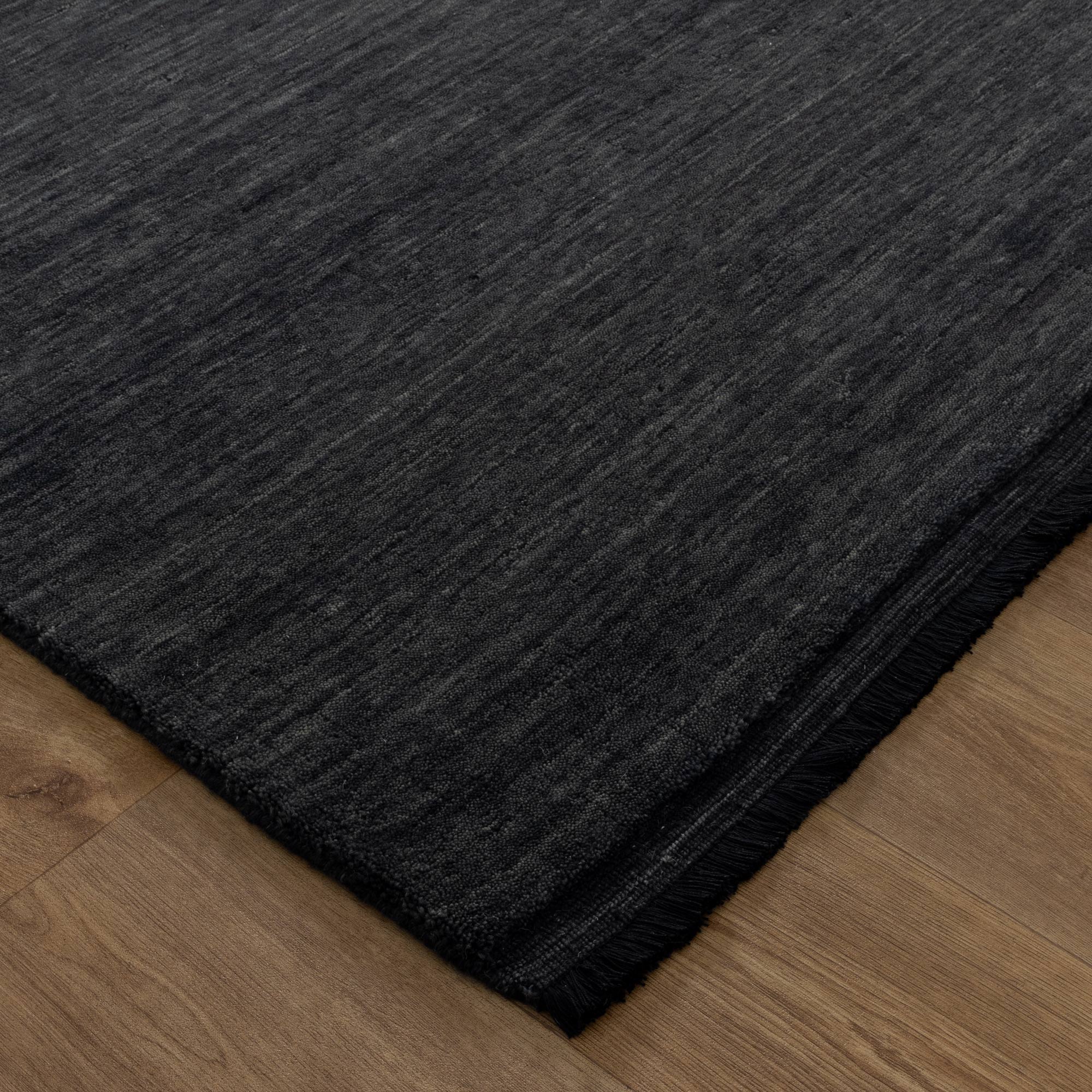 Chanter Hand-Knotted Wool Rug Charcoal