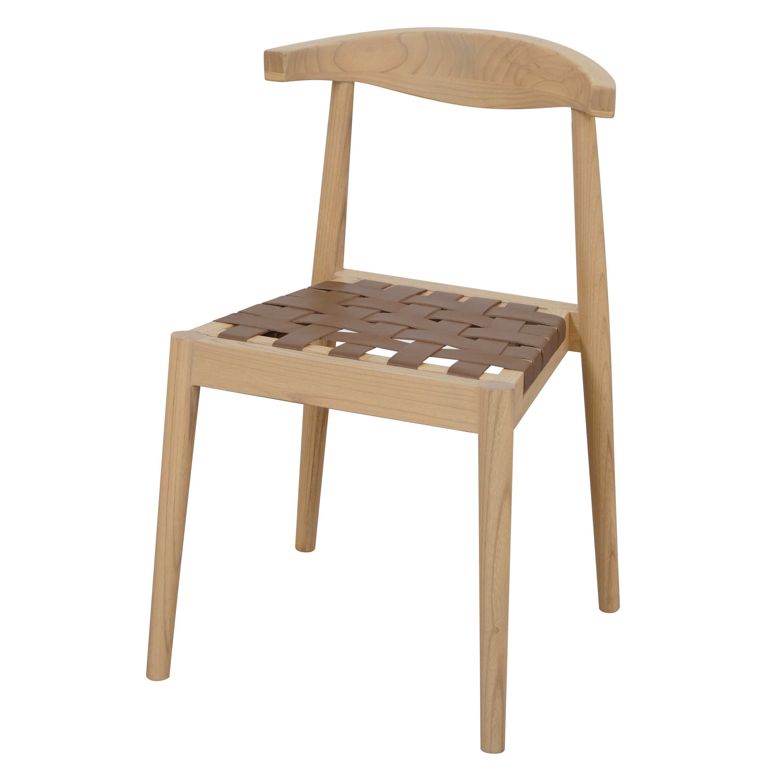 Elliot Leather Dining Chair - Natural
