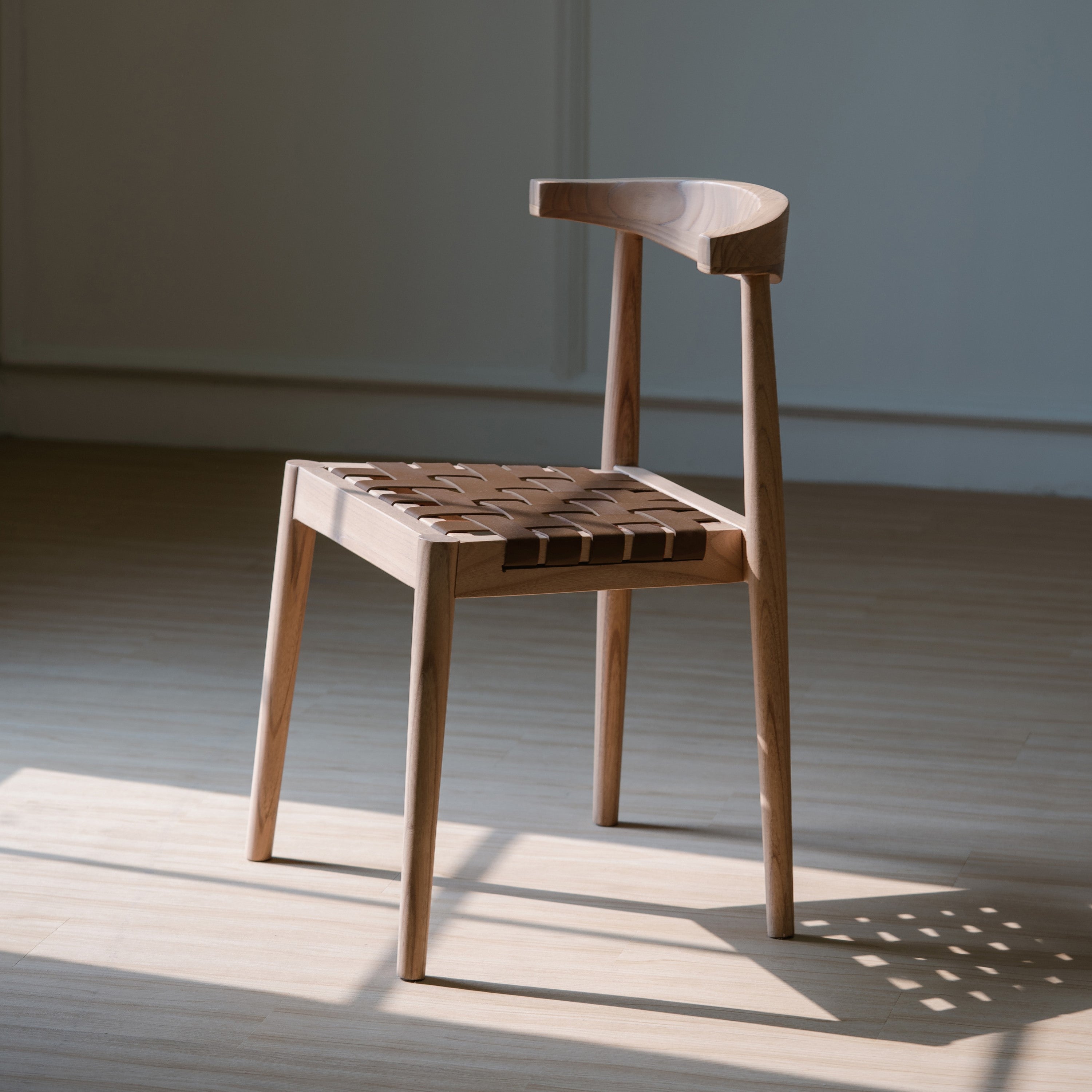 Elliot Leather Dining Chair - Natural
