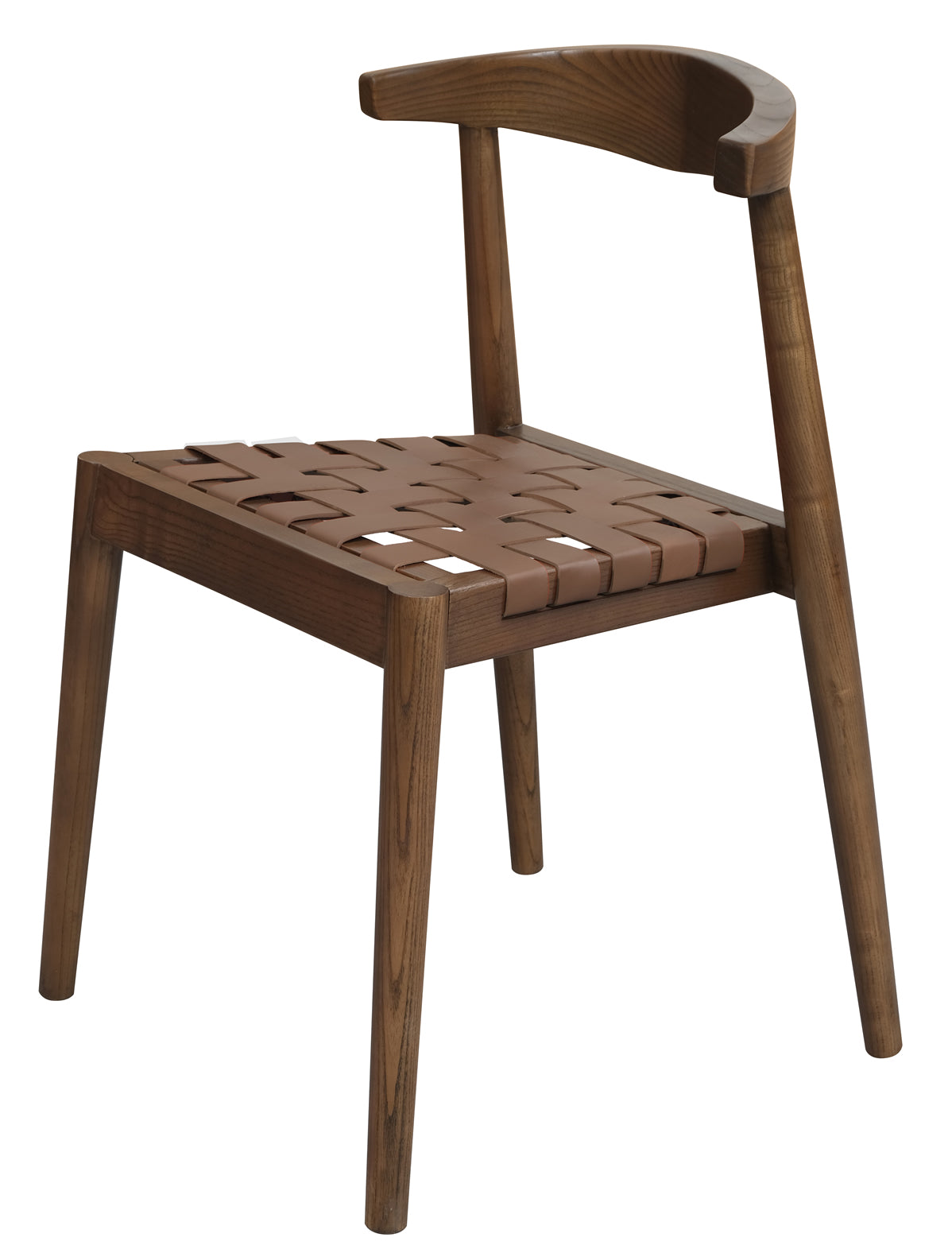 Elliot Leather Dining Chair - Walnut