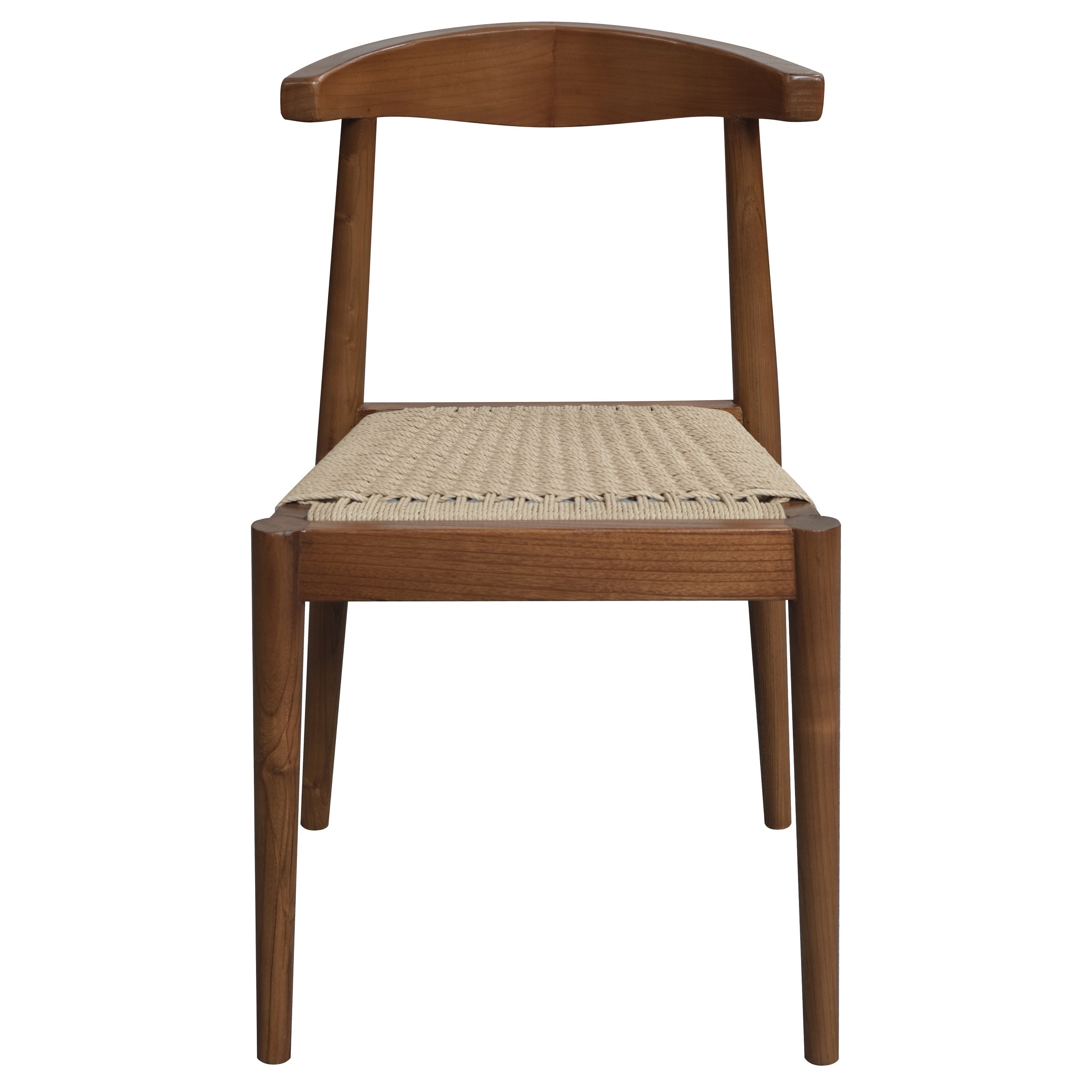 Arden Solid Oak Dining Chair with Loom - Almond