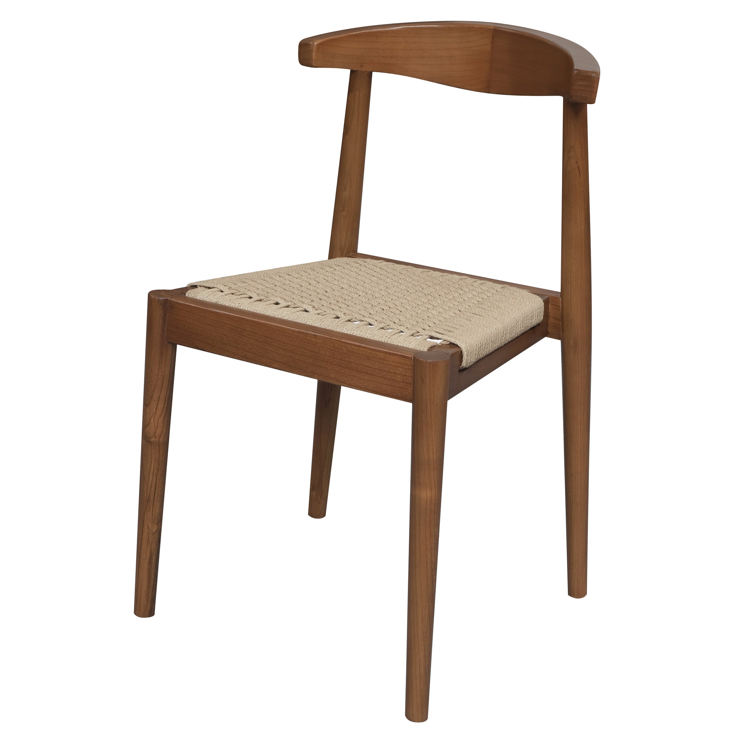 Arden Solid Oak Dining Chair with Loom - Almond