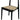 Arden Solid Oak Dining Chair with Loom - Black