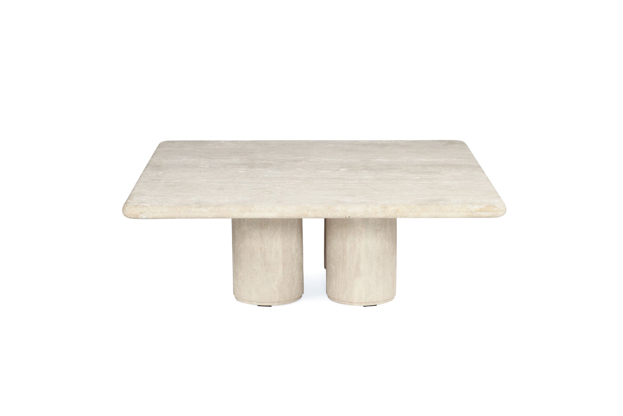 Geo Travertine Square Coffee Table 100cm