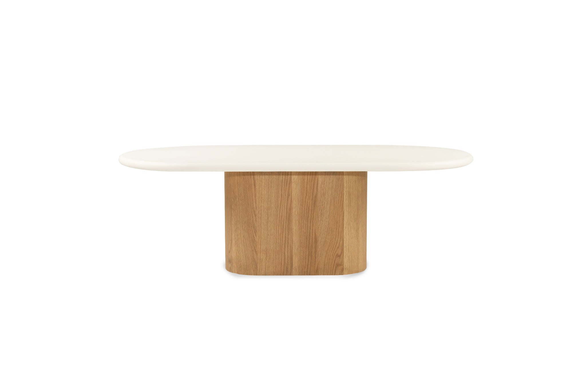 Harlow Oval Coffee Table - Natural Base