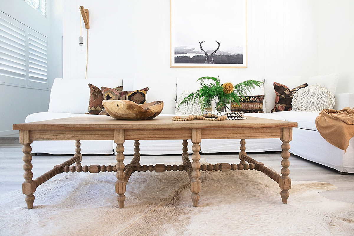 Stradbroke Bobbin Coffee Table - Plain Top