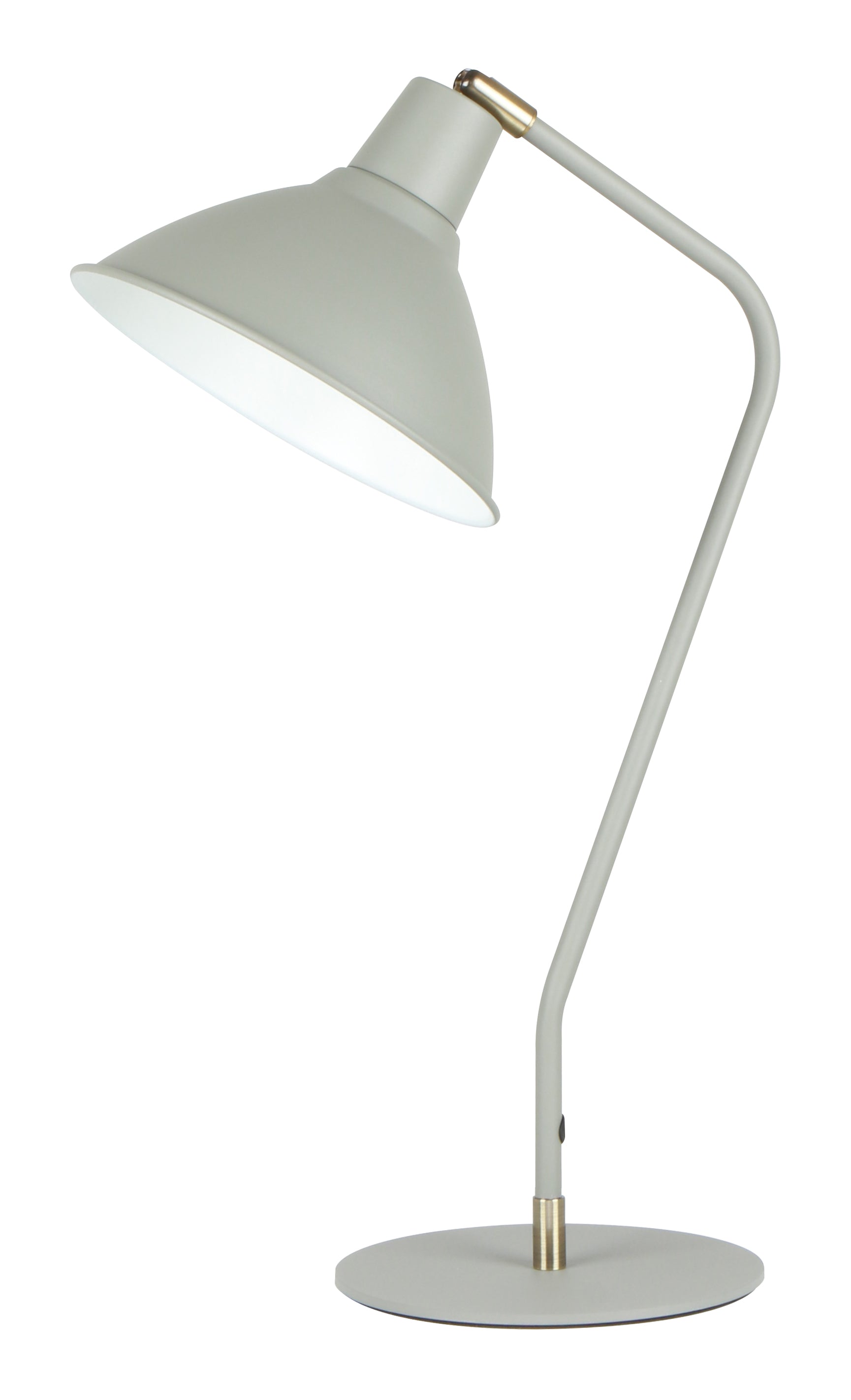 Table ES Sand Grey Cone W/Ant Brass Highlight OD 203mm (Shade) Adjustable Head