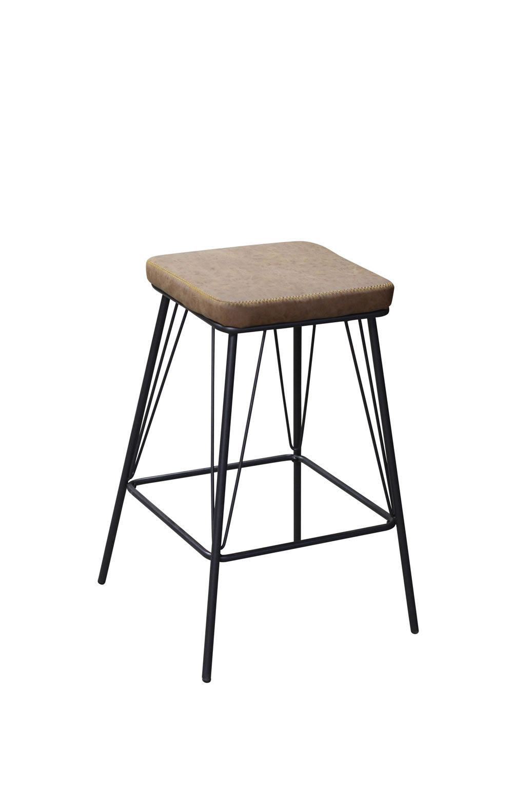 Bayou Stool - Tan Faux Leather