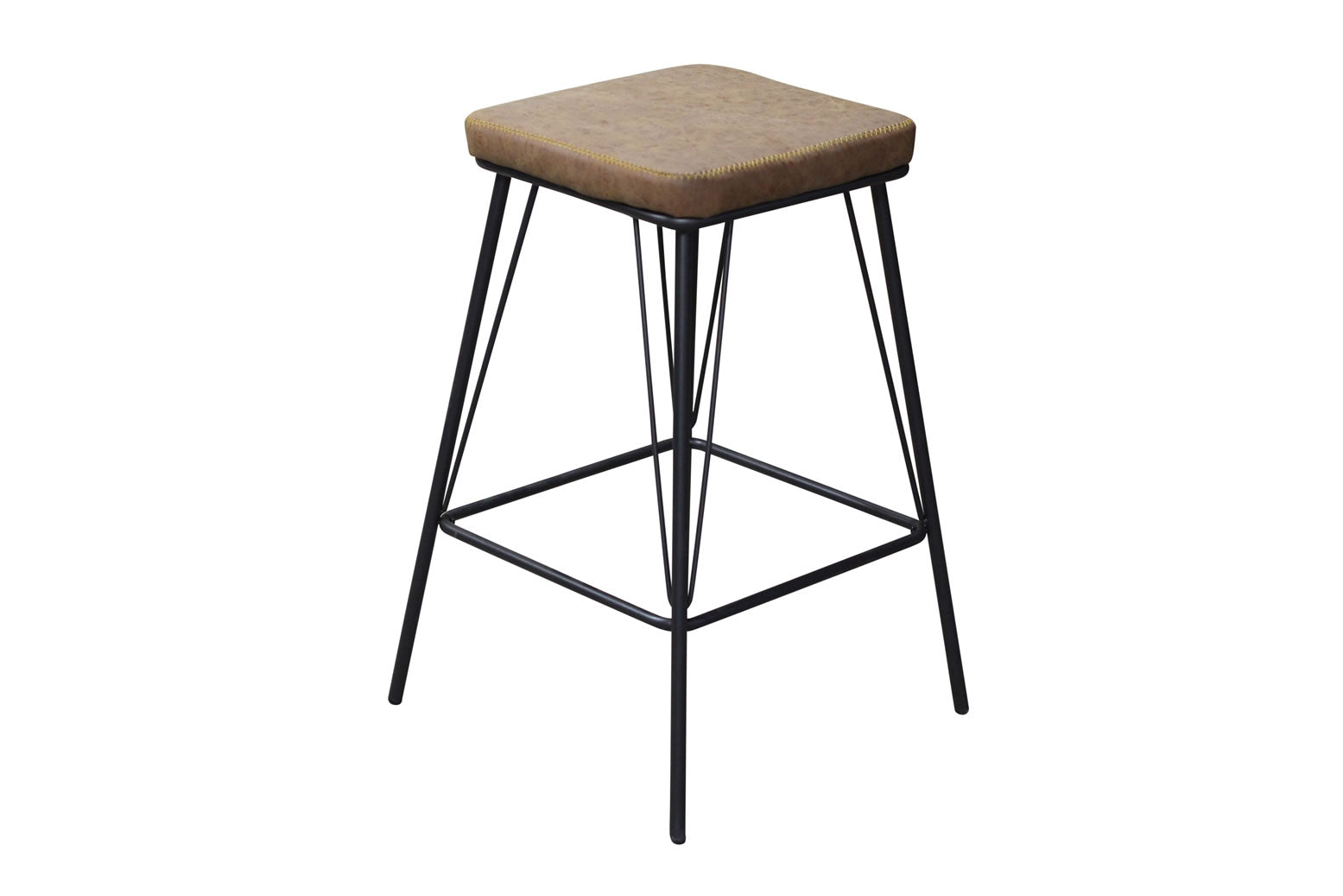 Bayou Stool - Tan Faux Leather