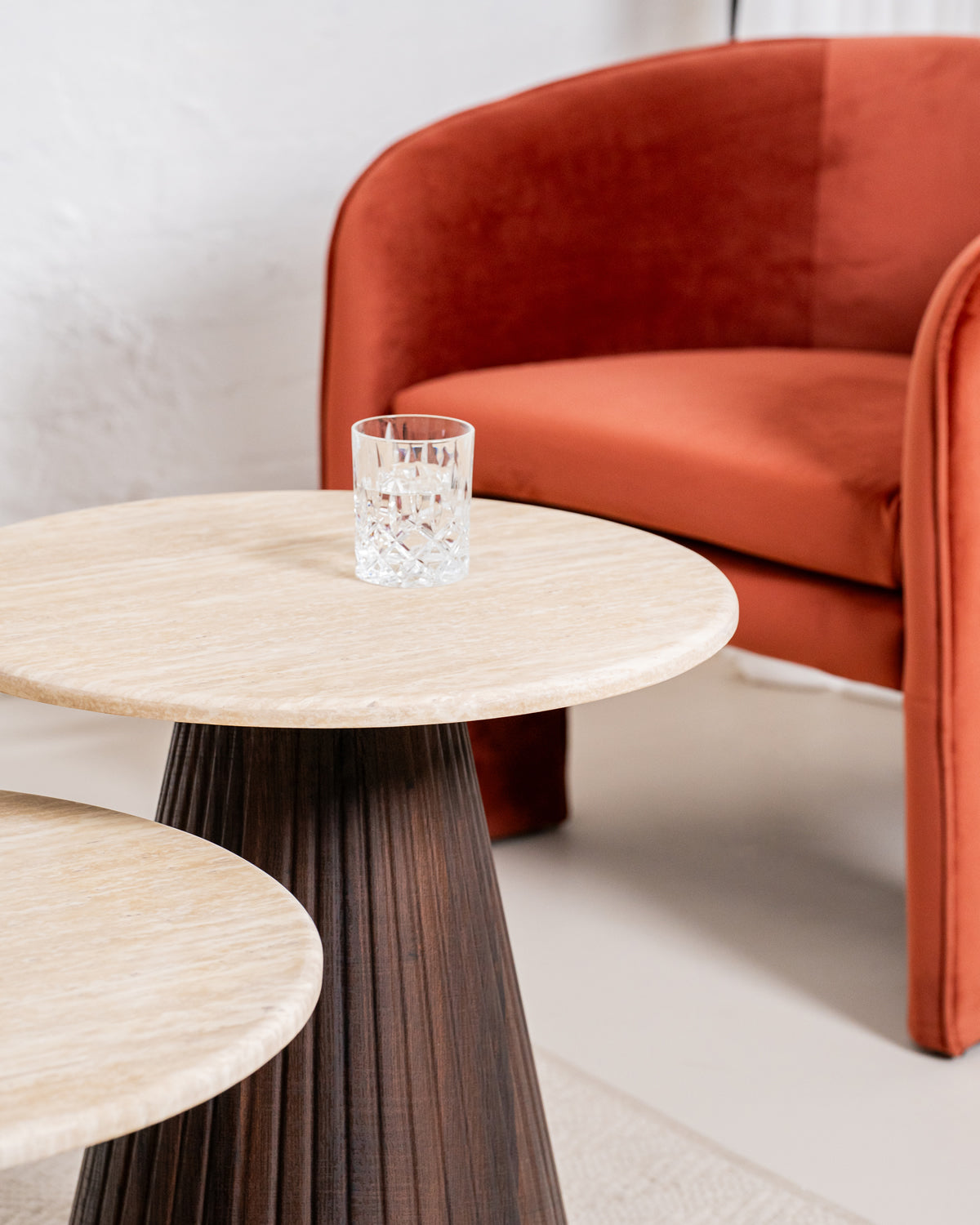 Cadan Side Table Travertine