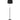 Floor ES Black Slanted/Pleated Shade OD 360mm W/Ant Brass & Black Adjustable ROD & Round Base