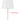 Floor ES White Slanted/Pleated Shade OD 360mm W/Chrome & White Adjustable ROD & Round Base