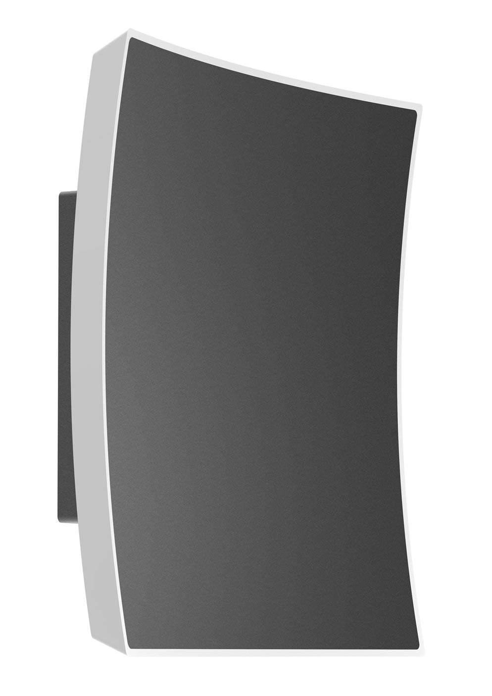 Wall S/M 13W LED Tri 1111Lm IP65 Curved Square Dark Grey