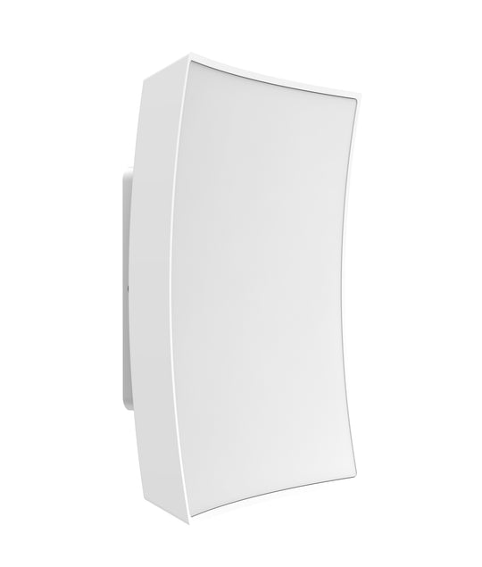 Wall S/M 13W LED Tri 1111Lm IP65 Curved Square White