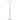 Floor ES White Drum Shade & Chrome Metal ROD & Base W/Crystal OD (Shade ) 380mm