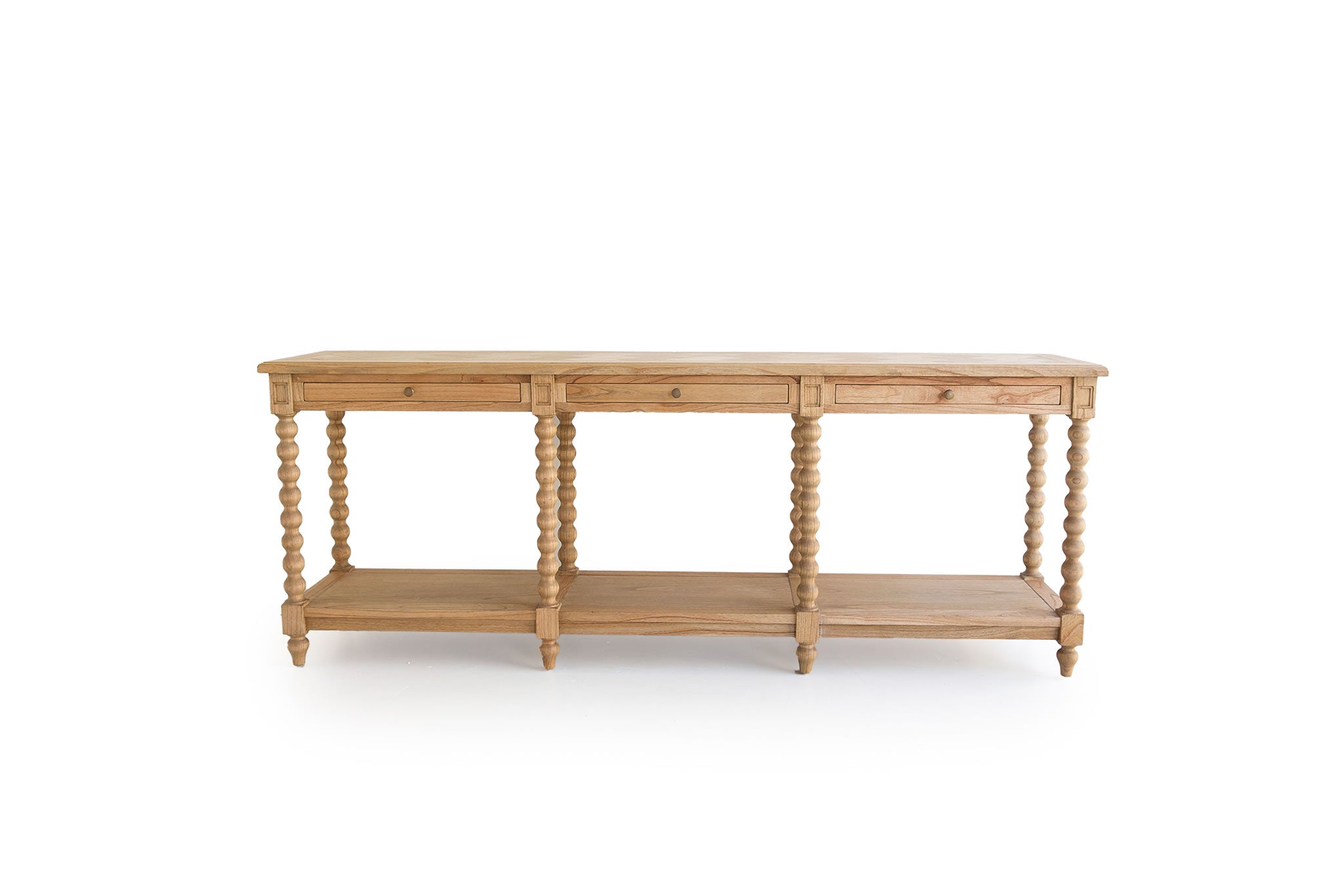 Stradbroke Bobbin Console Table - 3 drawer - Plain Top