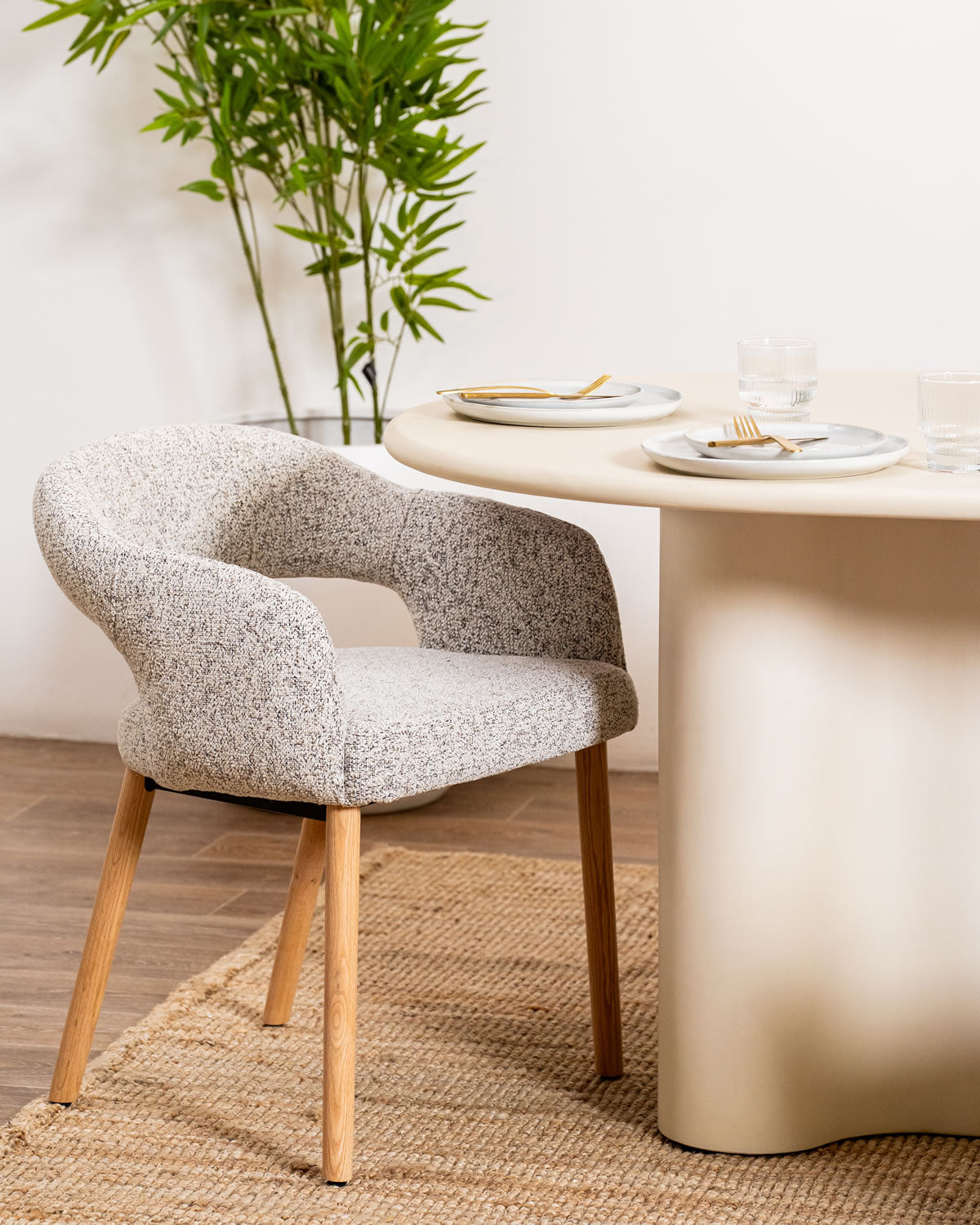 Carmi Dining Chair - Sand / Natural Leg (Set of 2)