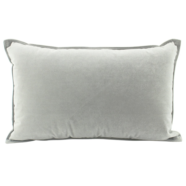 Velvet Cushion Light Grey 30x50cm