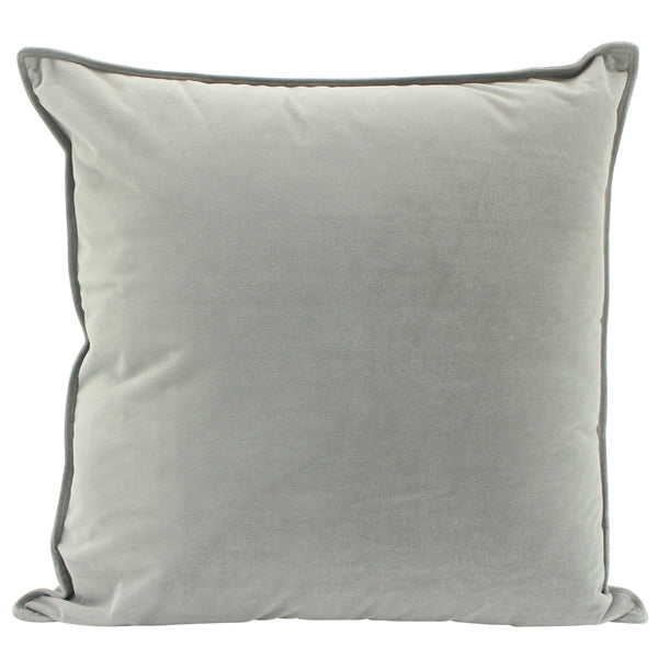 Velvet Cushion Light Grey 55x55cm