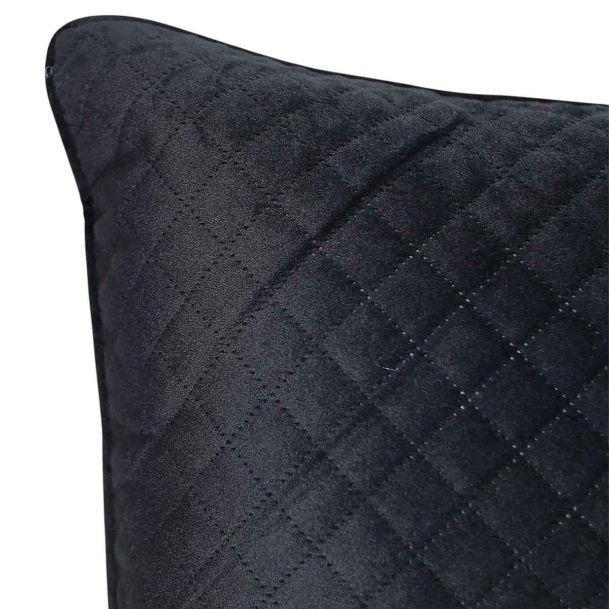 Diamond Velvet Cushion 50x50cm - Noir