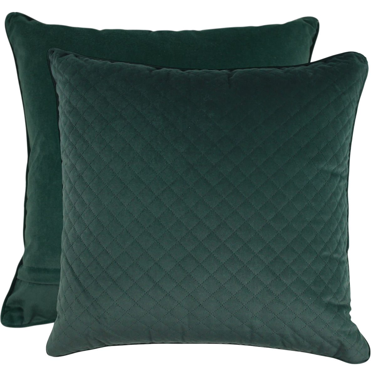 Diamond Velvet Cushion 50x50cm - Emerald