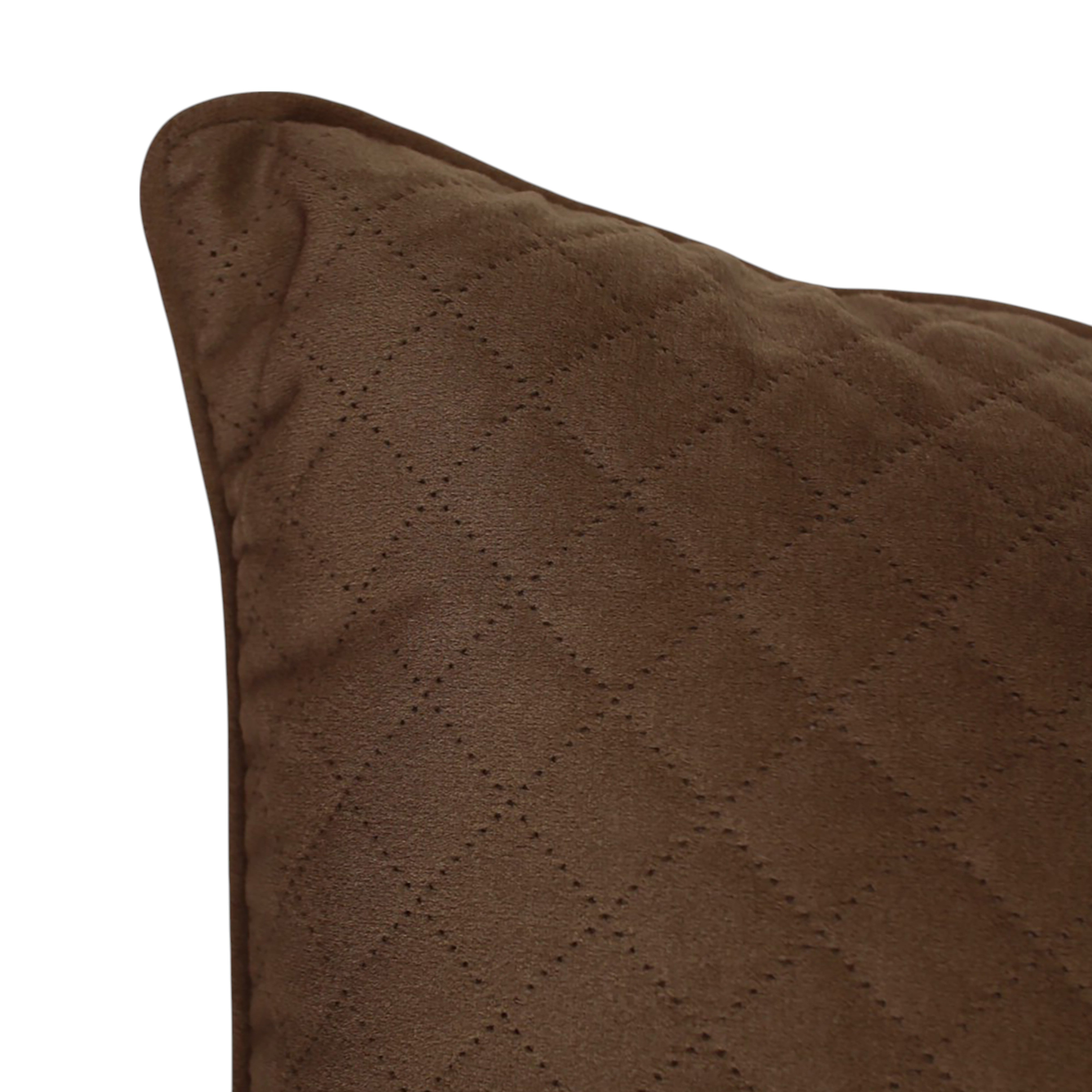 Diamond Velvet Cushion 50x50cm - Mocha