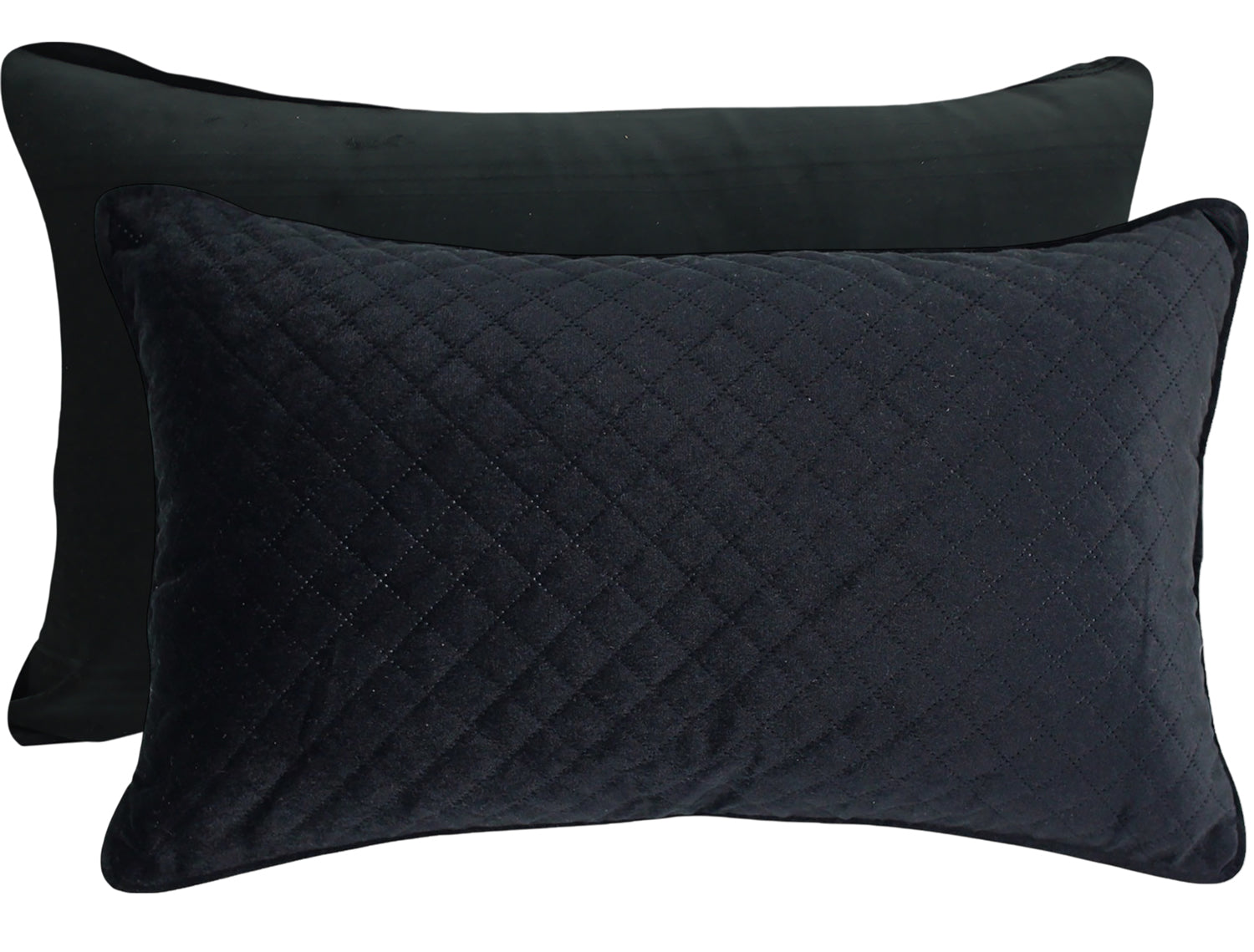 Diamond Velvet Cushion 30x50cm - Noir