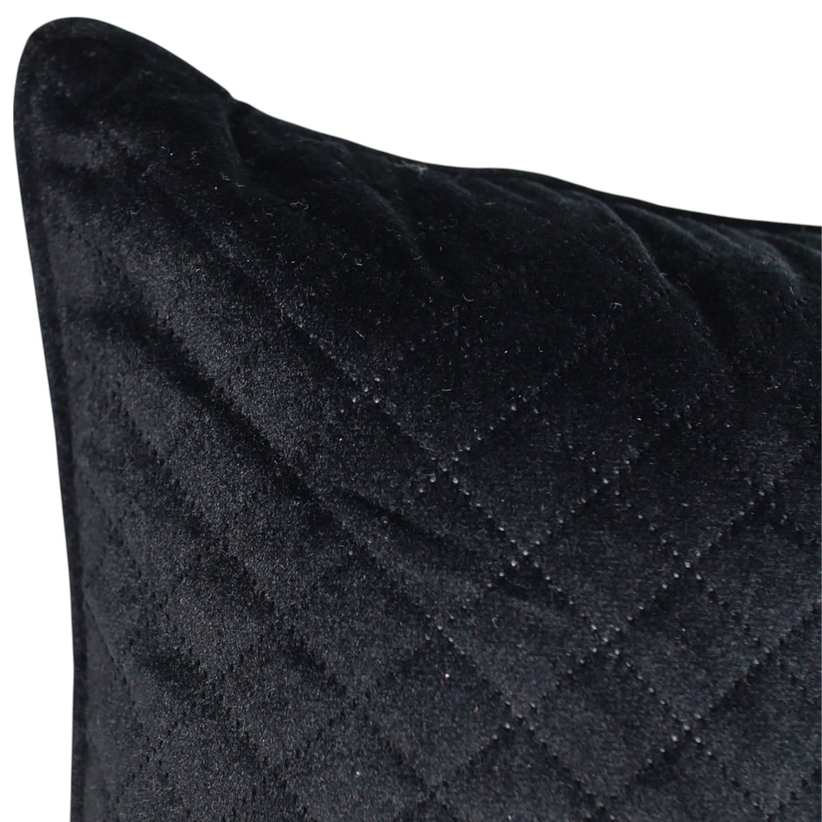 Diamond Velvet Cushion 30x50cm - Noir