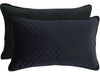 Diamond Velvet Cushion 30x50cm - Noir