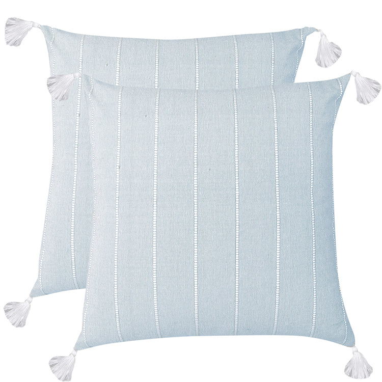 Jessy Cotton Cushion 50x50cm - Light Blue