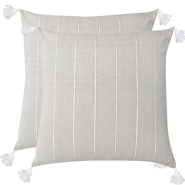 Jessy Cotton Cushion 50x50cm - Taupe