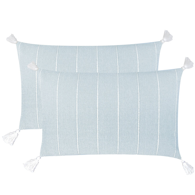 Jessy Cotton Cushion 50x30cm - Light Blue