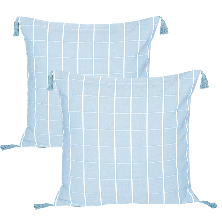 Idyllic Cotton Cushion 50x50cm - Blue